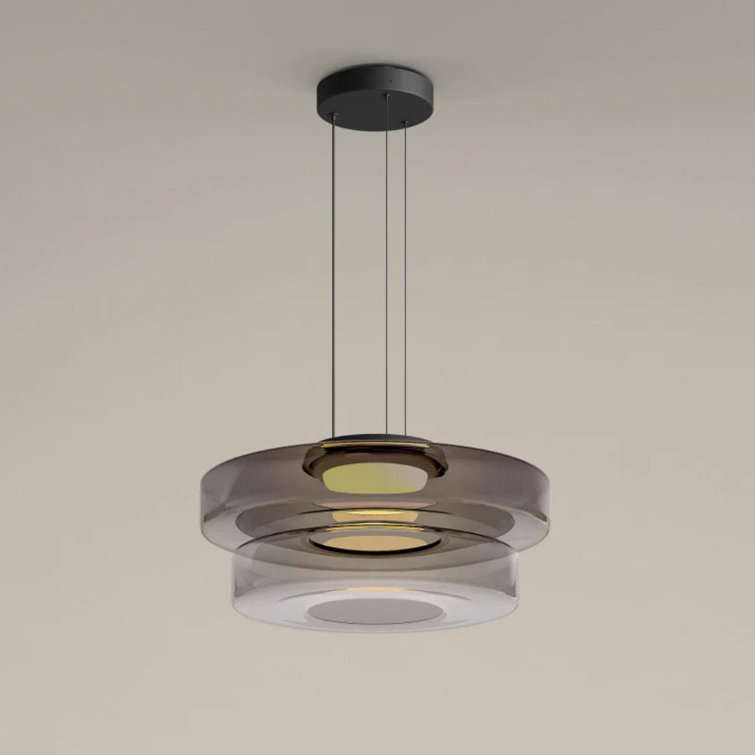 Gelaagde glazen LED hanglamp