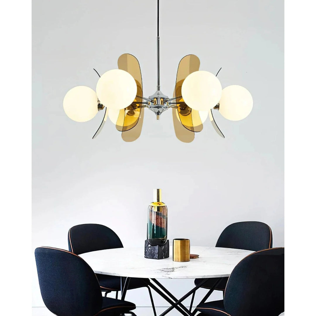 Mid-Century Glazen Hanglamp
