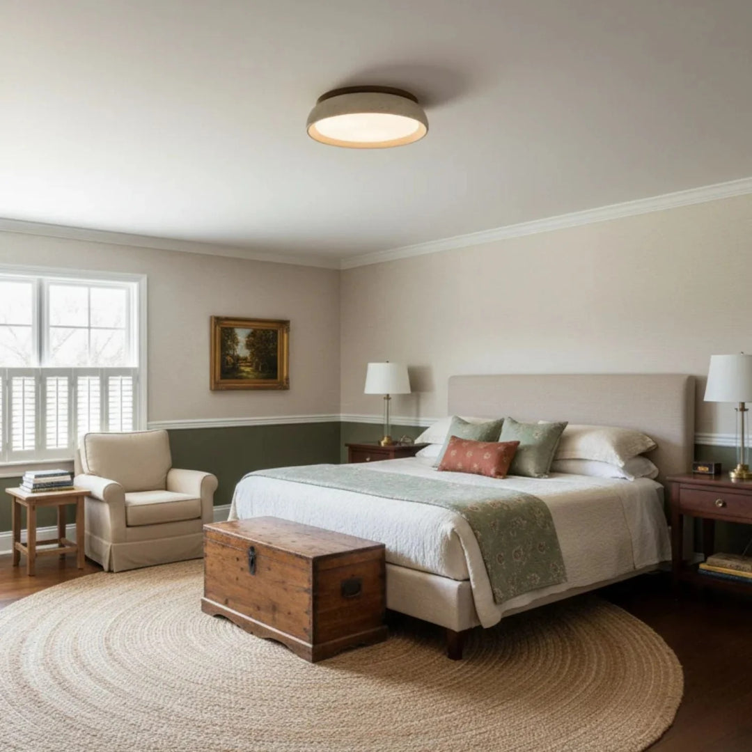 Ronde stenen plafondlamp