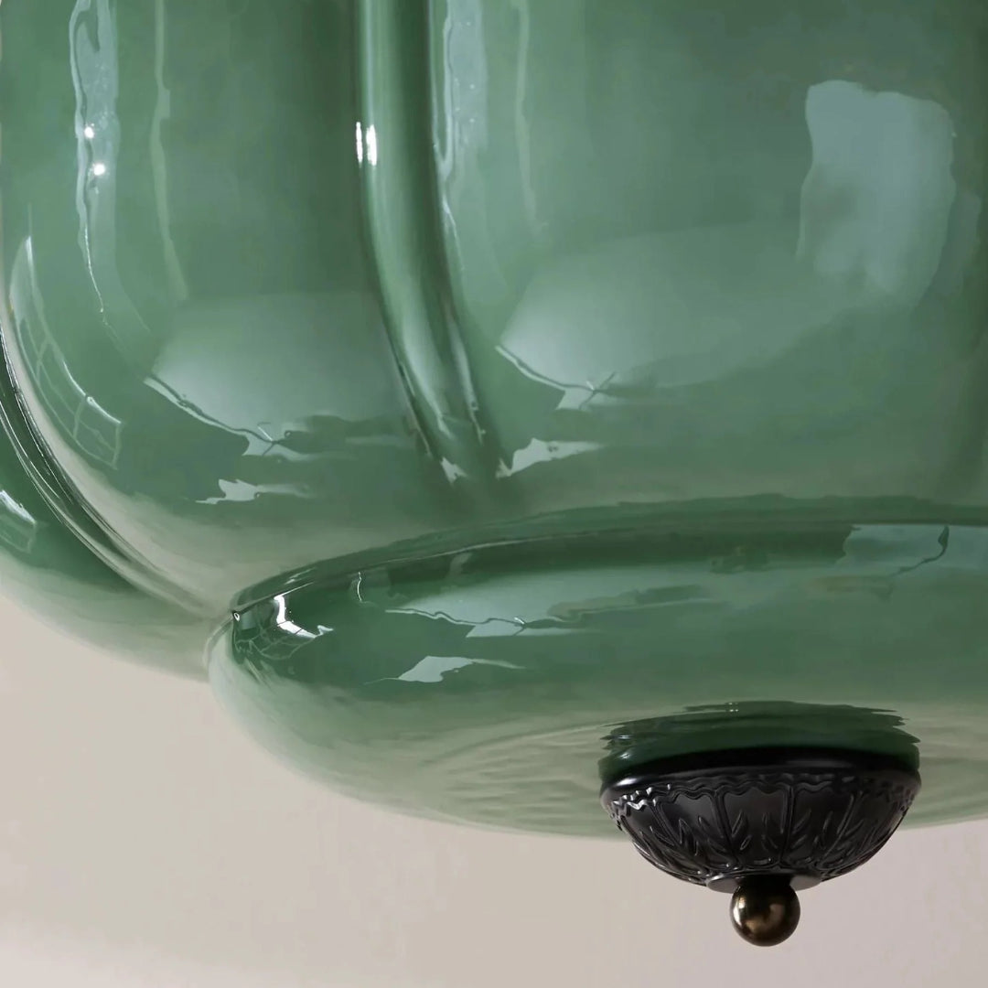Vintage Geribbelde Glazen Plafondlamp