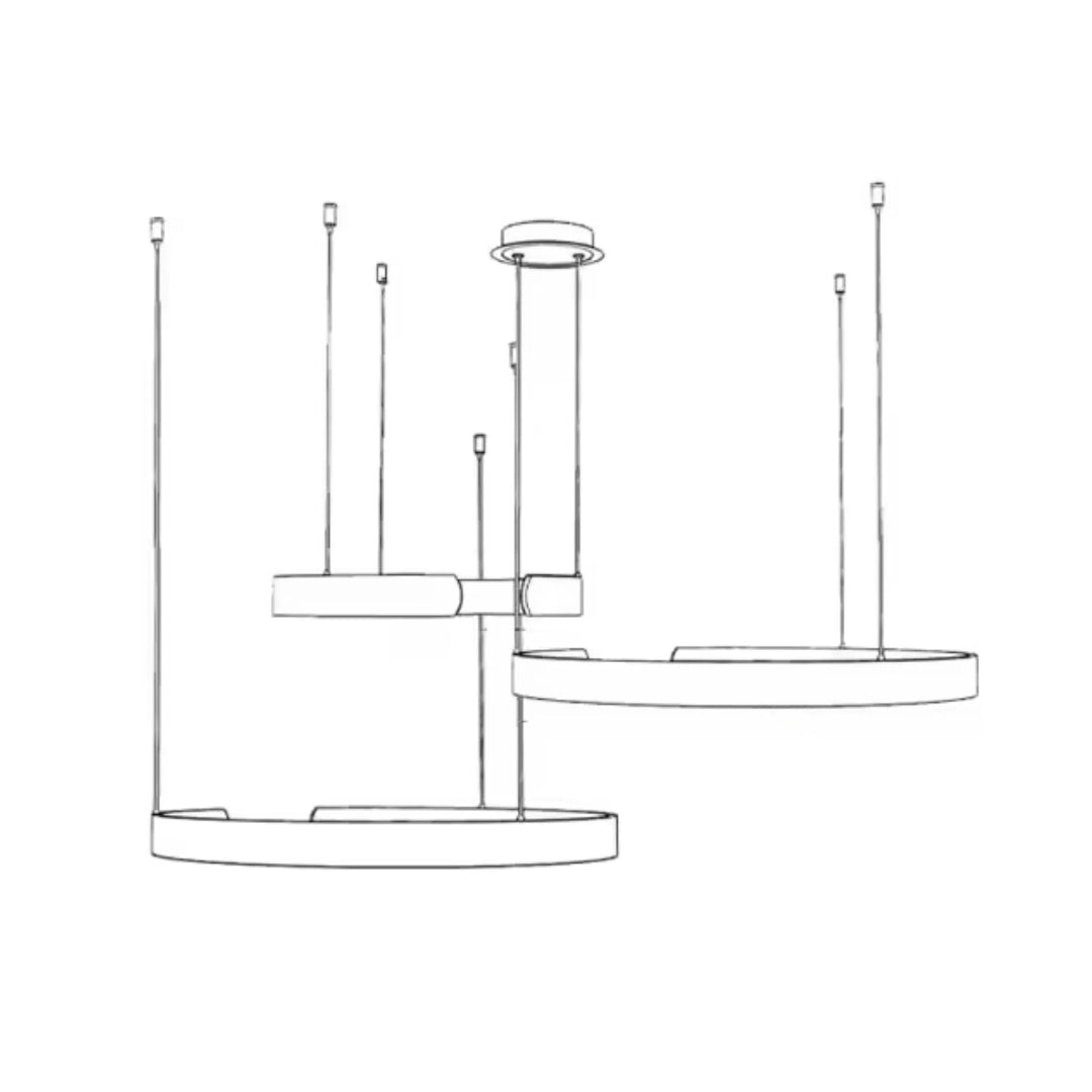 Cirkelvormige LED metalen hanglamp