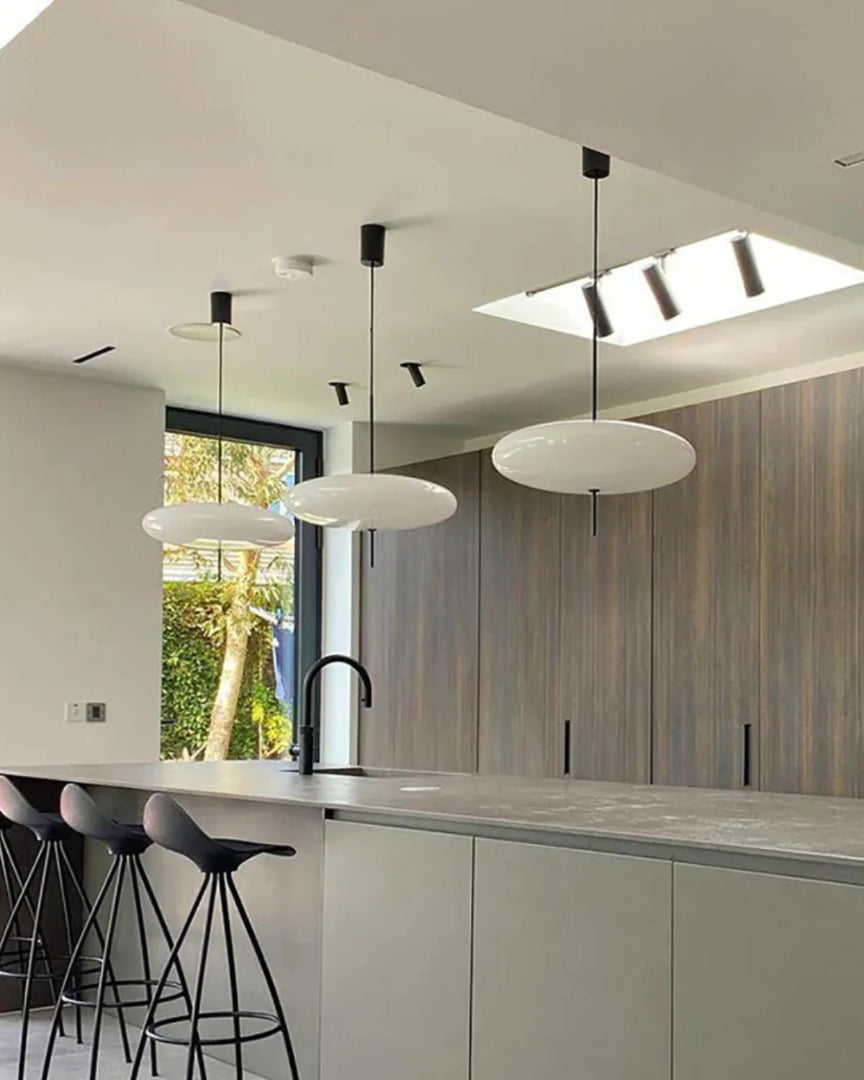 Minimalistische glazen hanglamp