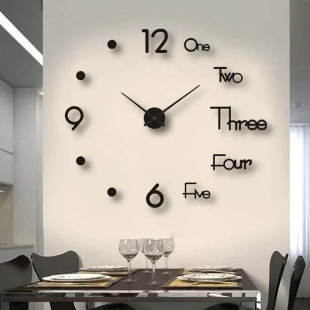 Moderne acryl wandklok