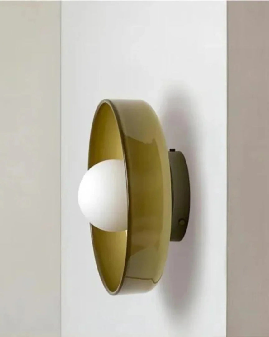 Minimalistische glazen wandlamp