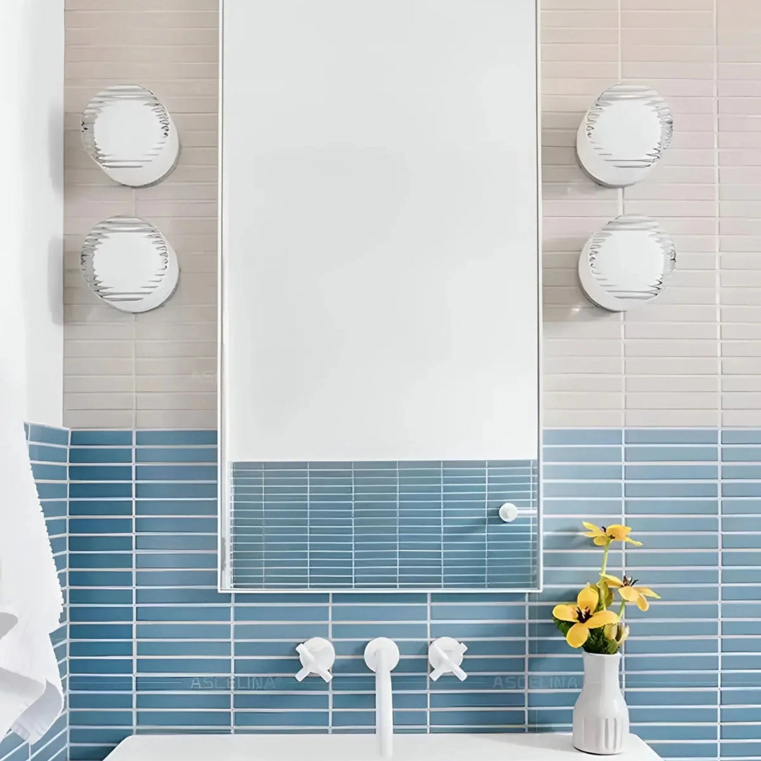 Moderne geribbelde glazen wandlamp