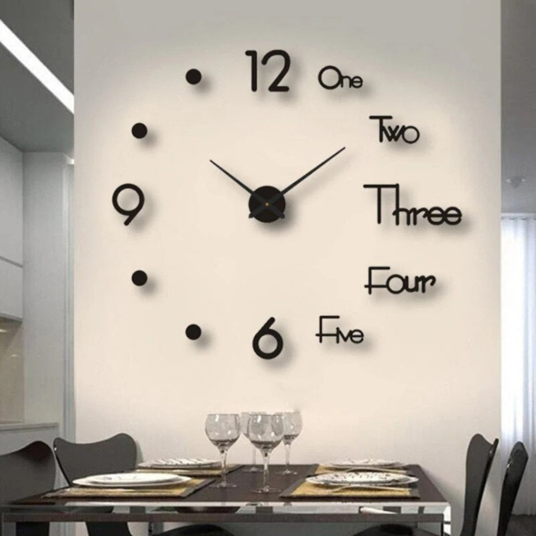 Moderne 3D wandklok