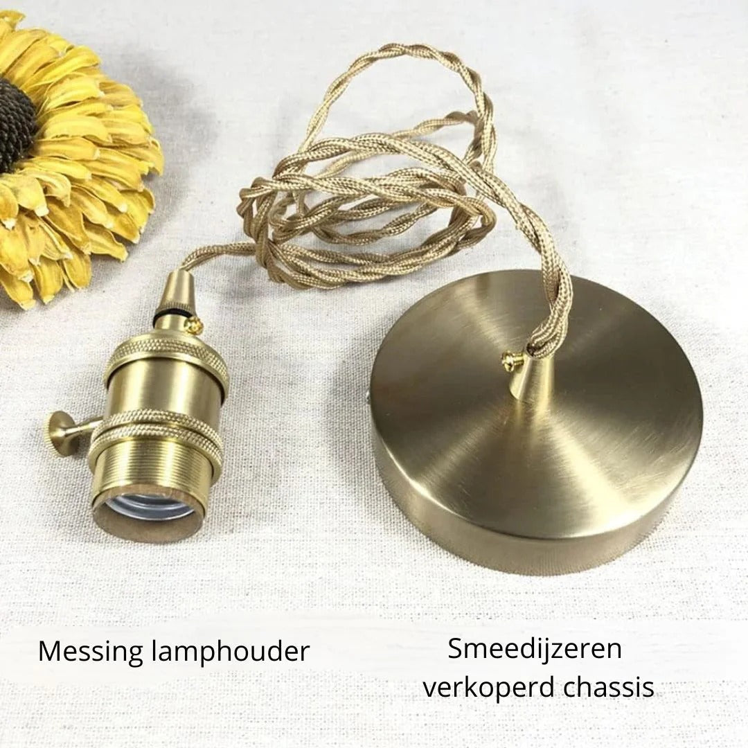 Glazen bloemen hanglamp