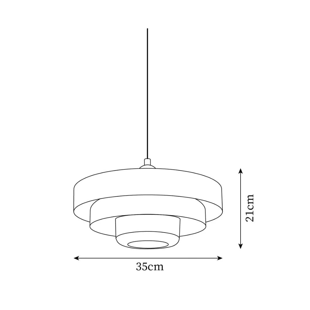 Gelaagde metalen hanglamp