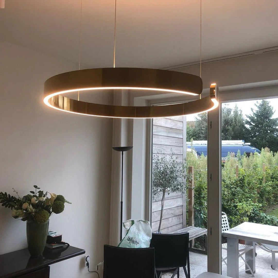 Cirkelvormige LED metalen hanglamp