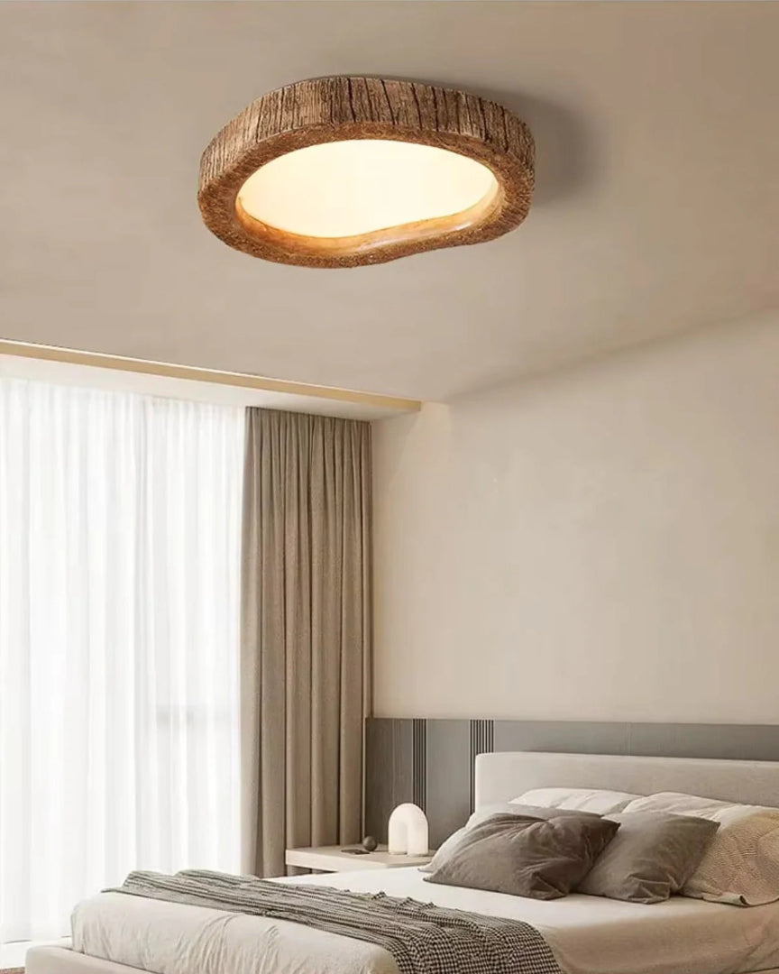 Rustieke houten LED plafondlamp