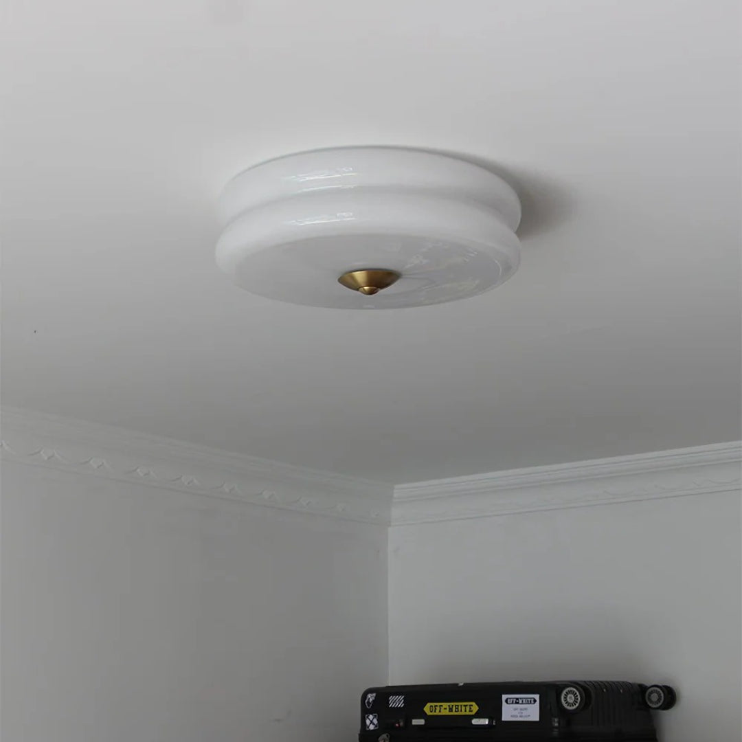 Art deco glazen plafondlamp