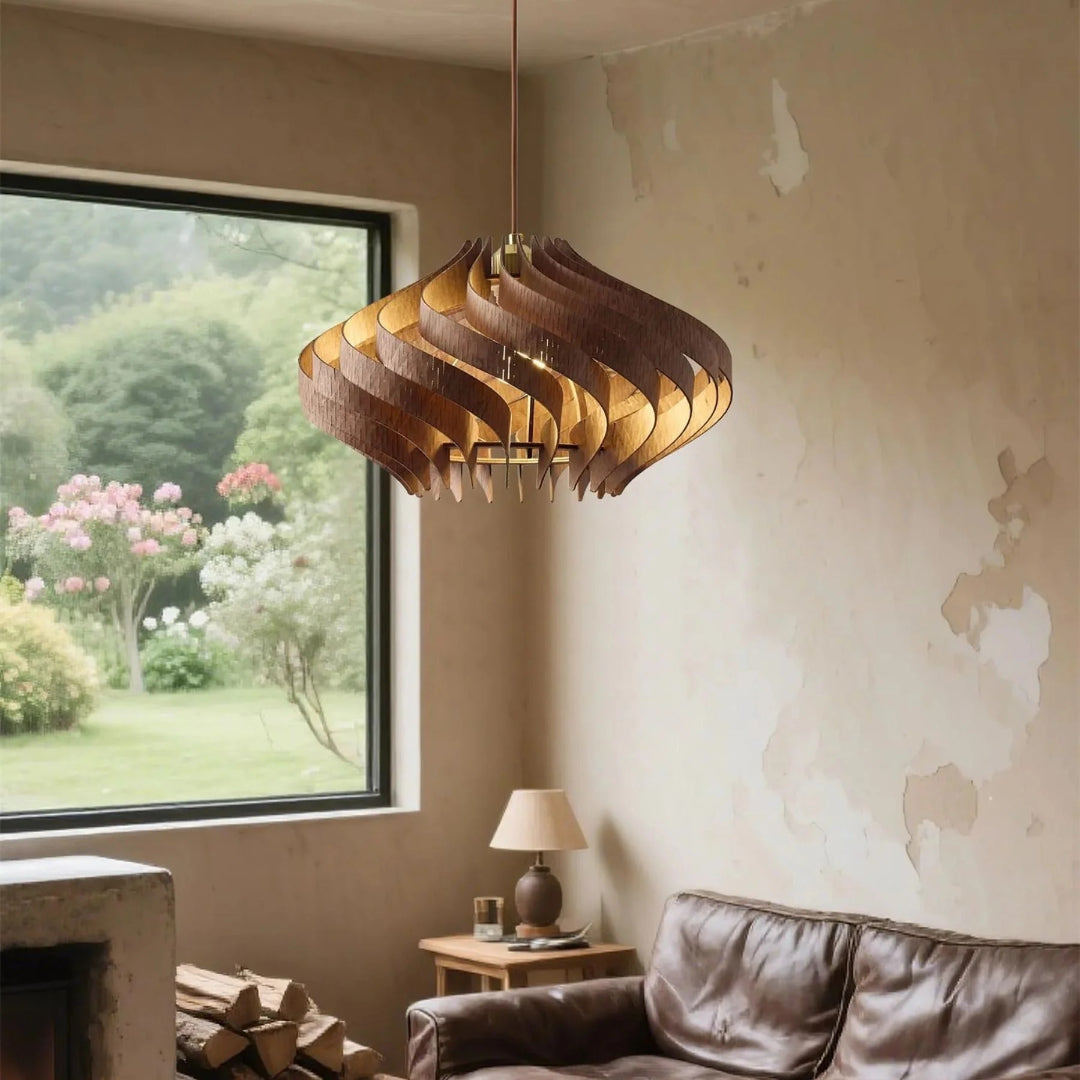 Japandi Houten Hanglamp