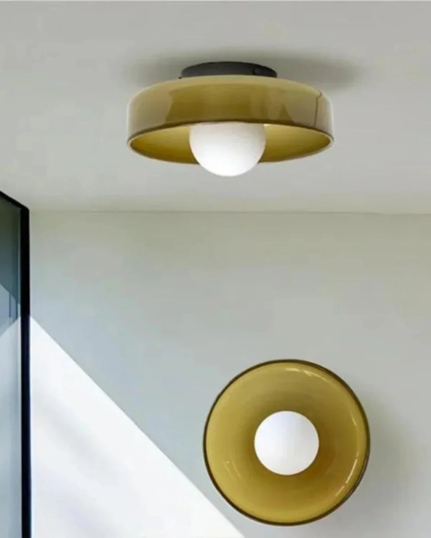 Minimalistische glazen wandlamp