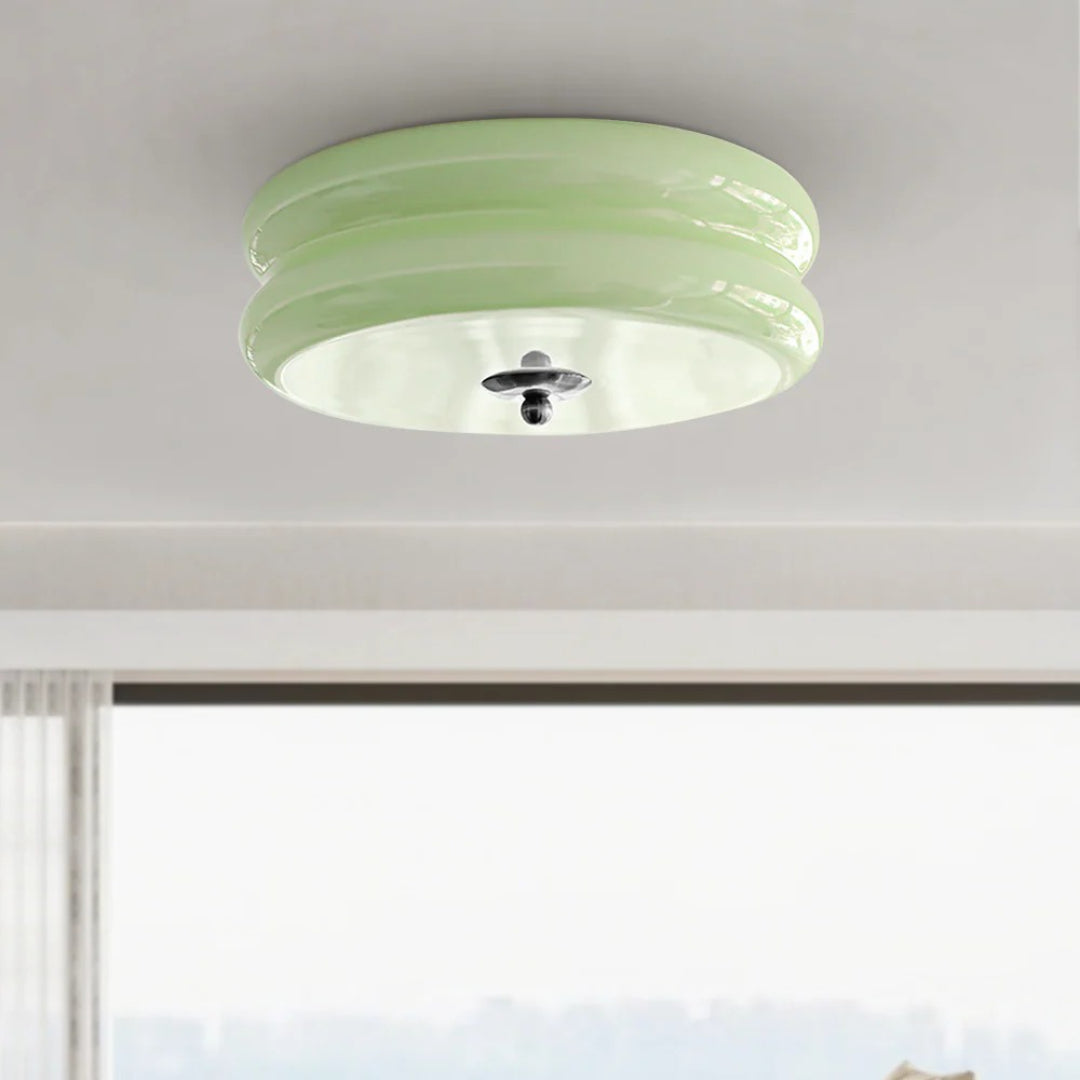 Art deco glazen plafondlamp