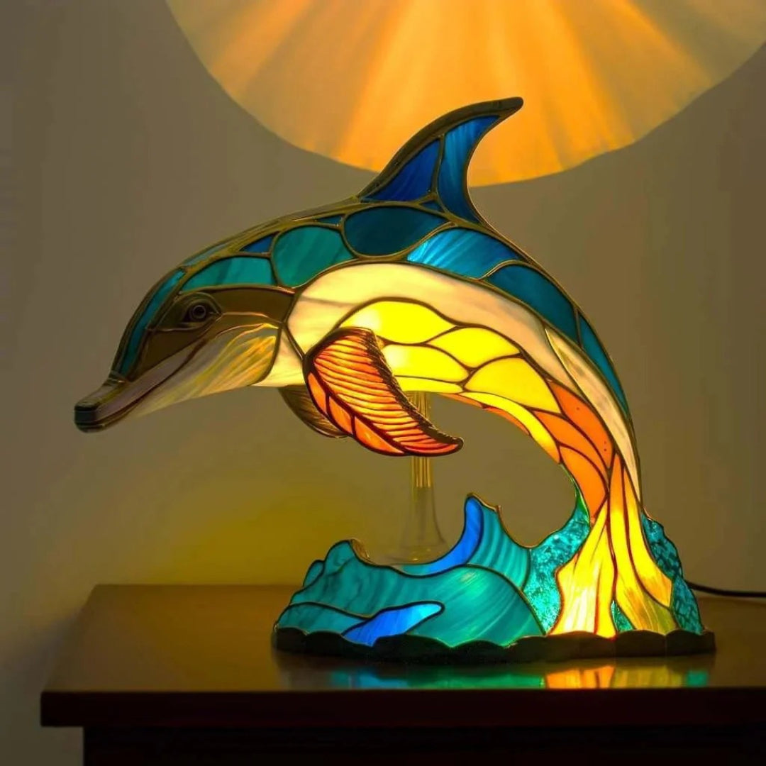 Artistieke glazen decoratieve tafellamp