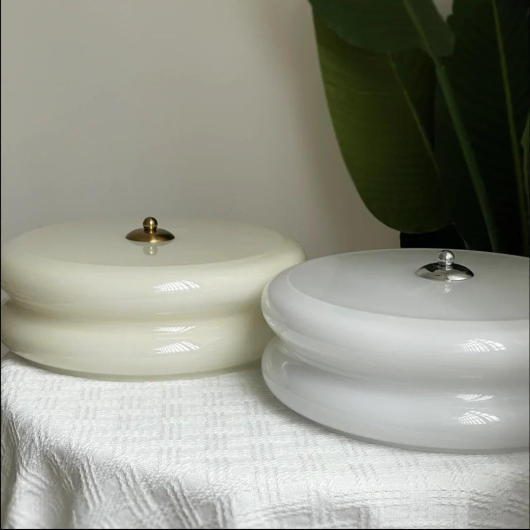 Art deco glazen plafondlamp