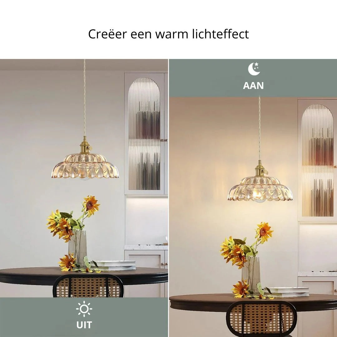 Bloemen Glazen Hanglamp