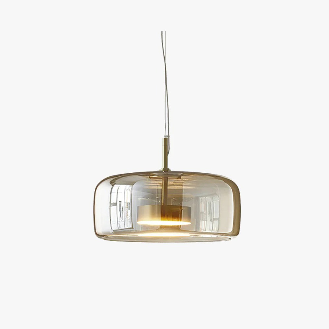 Glazen LED koepel hanglamp