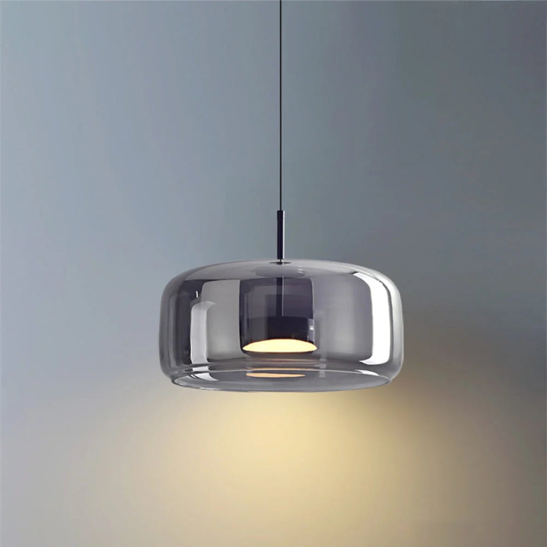 Glazen LED koepel hanglamp