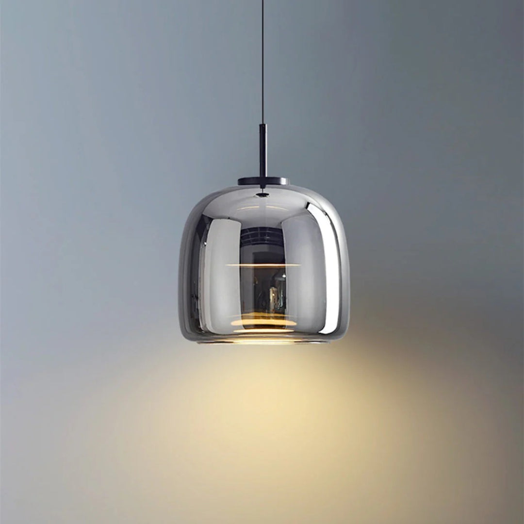 Glazen LED koepel hanglamp