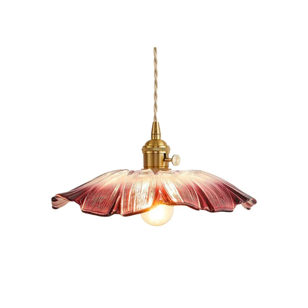 Glazen bloemen hanglamp
