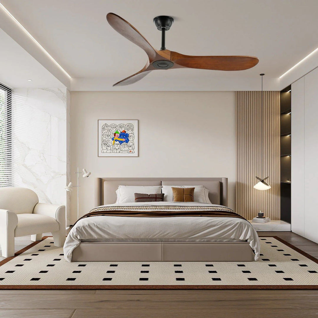 Moderne houten plafondventilator