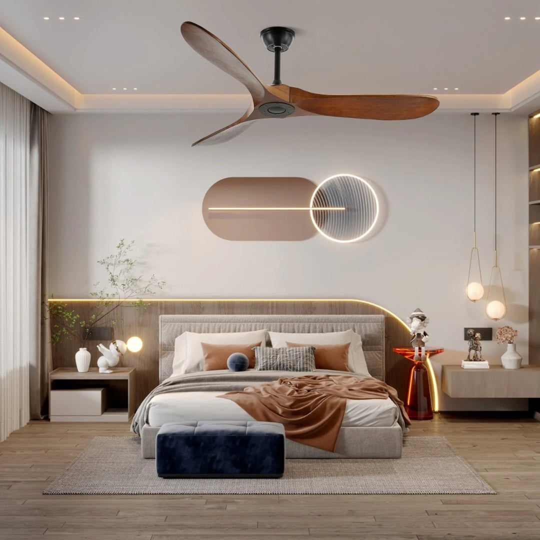 Moderne houten plafondventilator