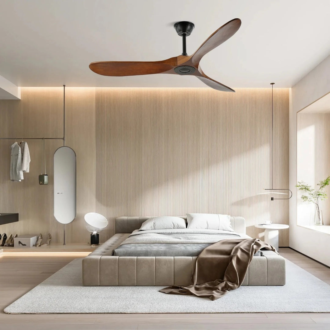 Moderne houten plafondventilator