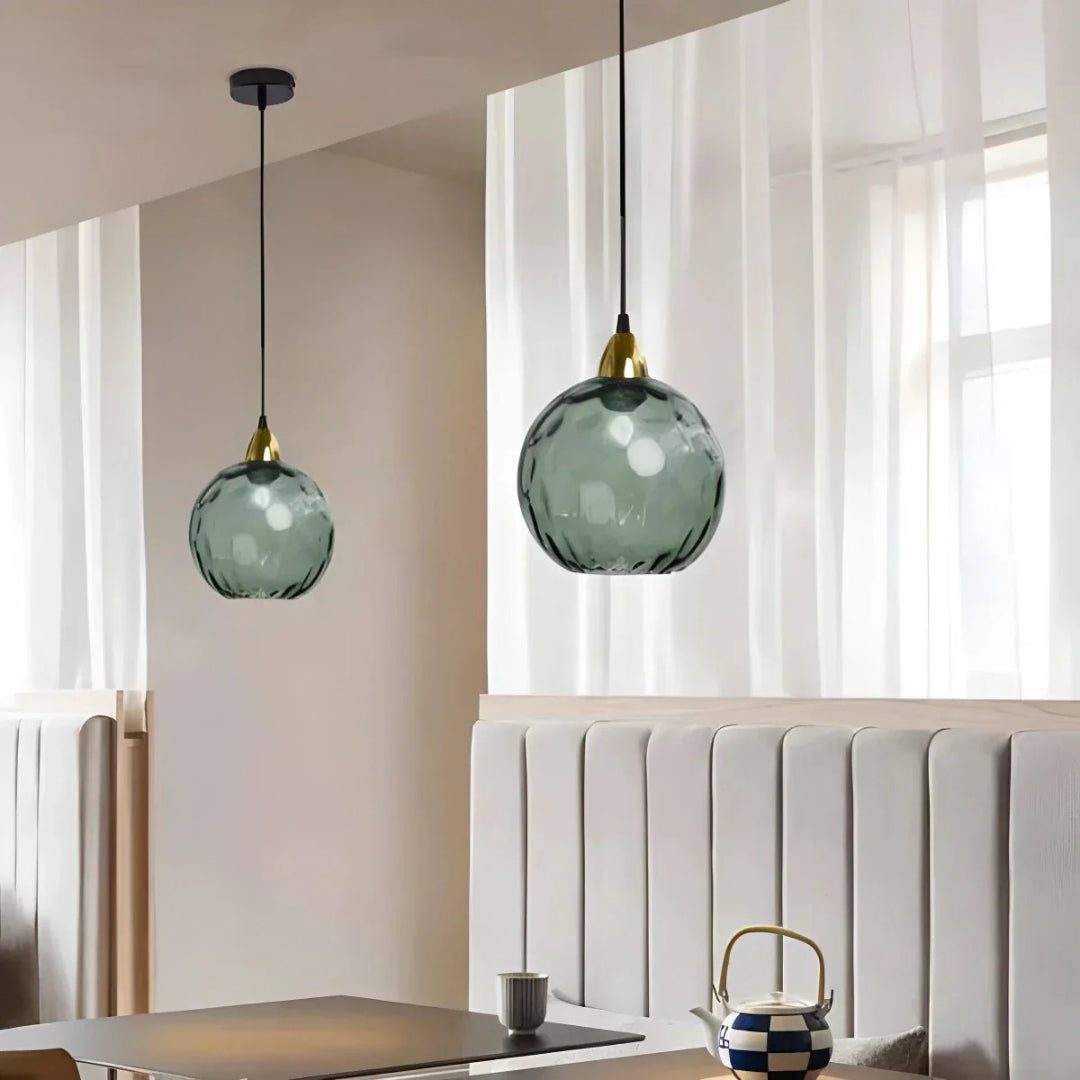 Hedendaagse Getextureerde Glazen Hanglamp