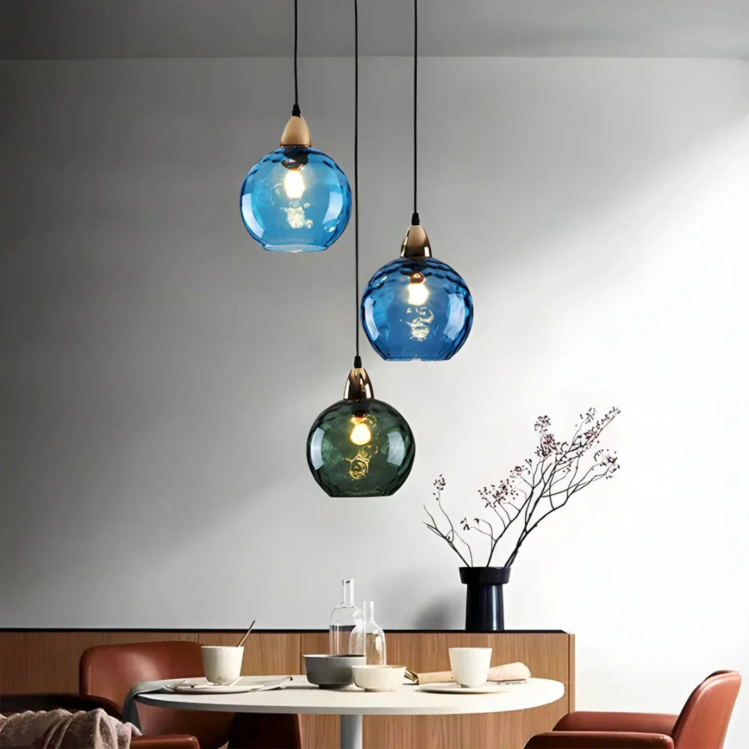 Hedendaagse Getextureerde Glazen Hanglamp