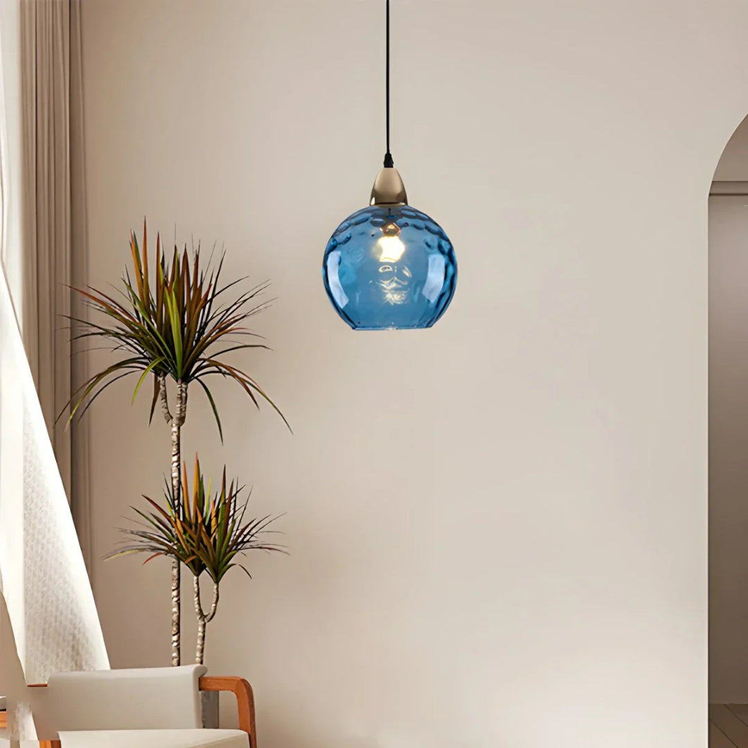 Hedendaagse Getextureerde Glazen Hanglamp