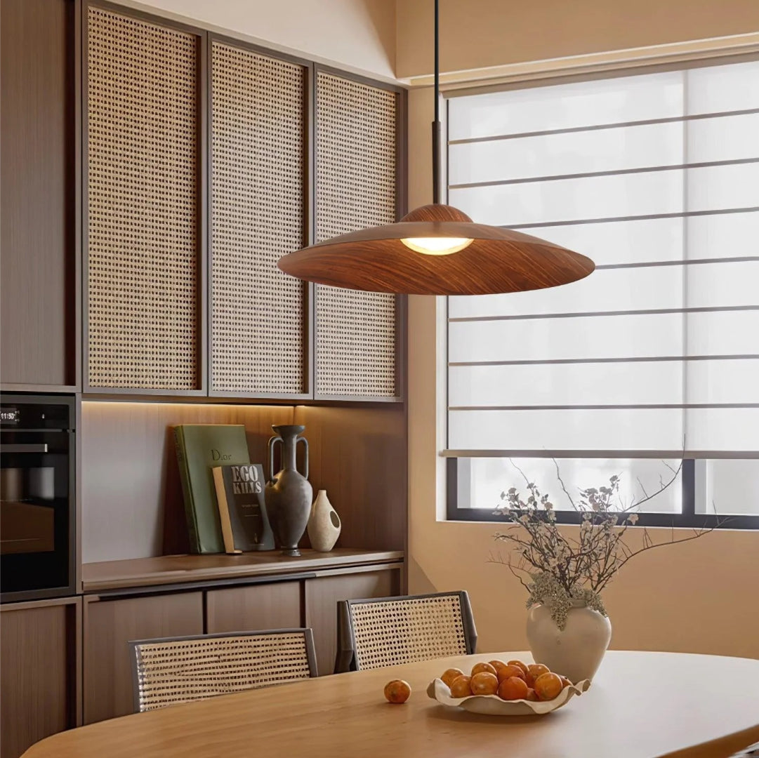 Japandi Houten Hanglamp