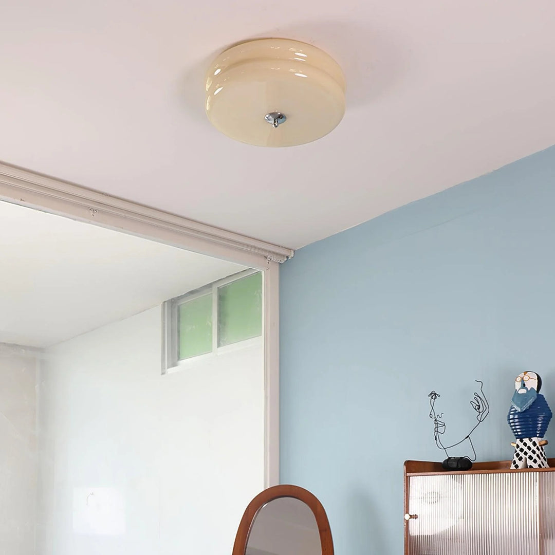 Art deco glazen plafondlamp