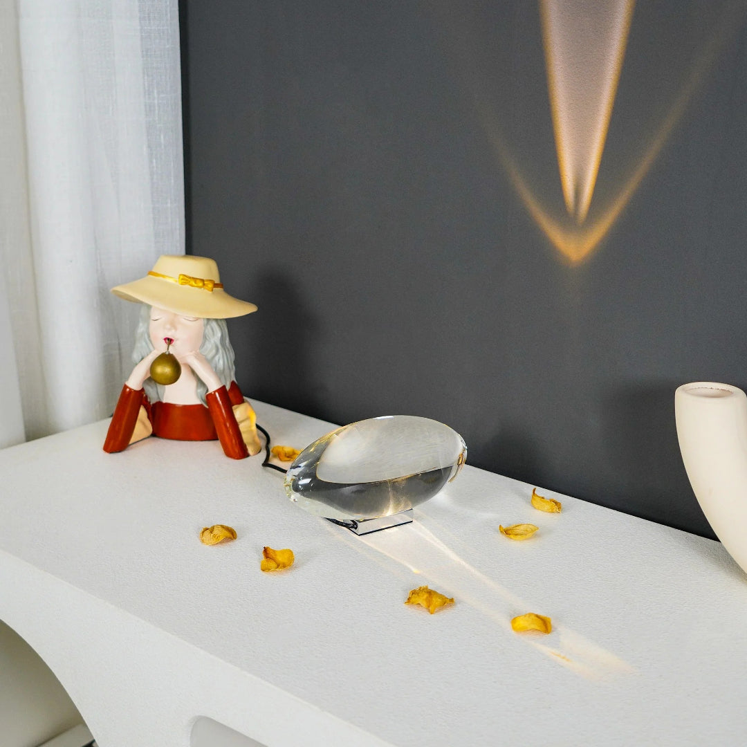 Binnen kristallen LED tafellamp