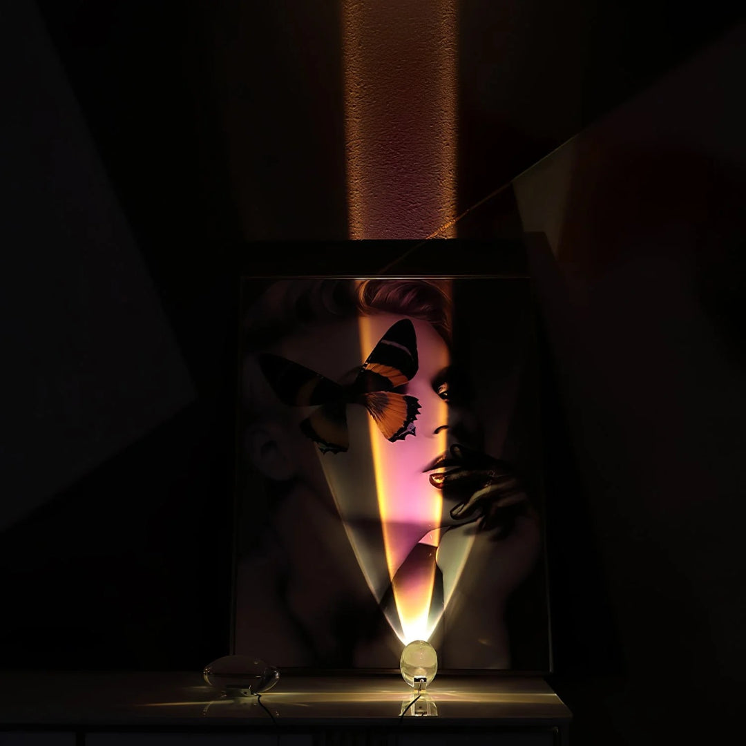 Binnen kristallen LED tafellamp