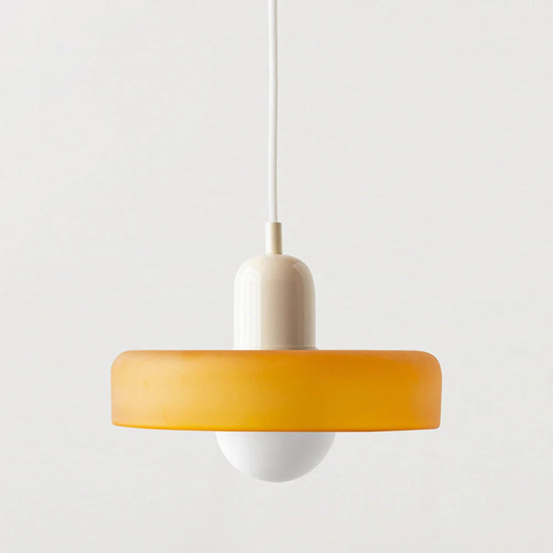 Retro metalen glazen hanglamp