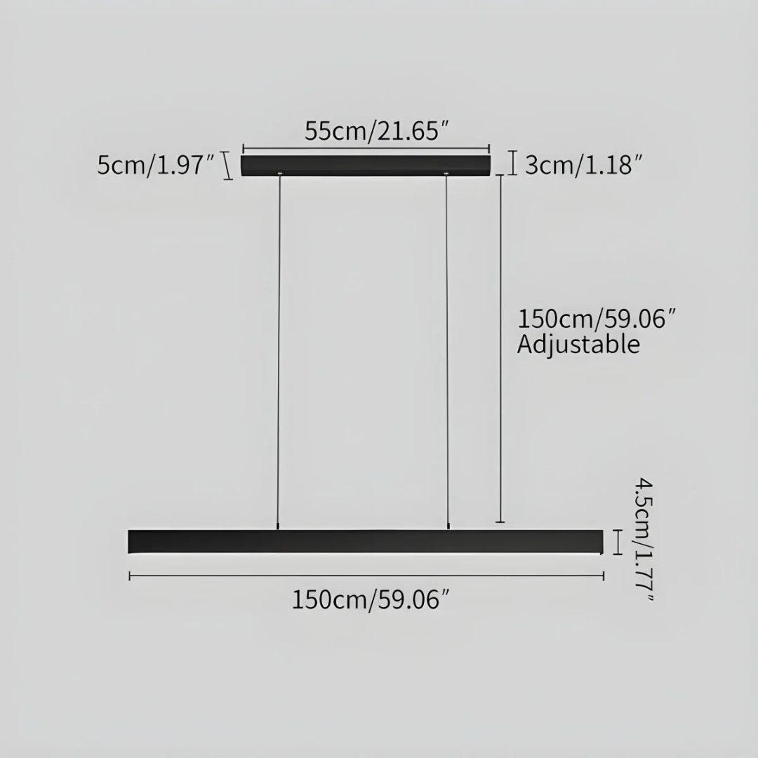 Minimalistische Lineaire LED Hanglamp