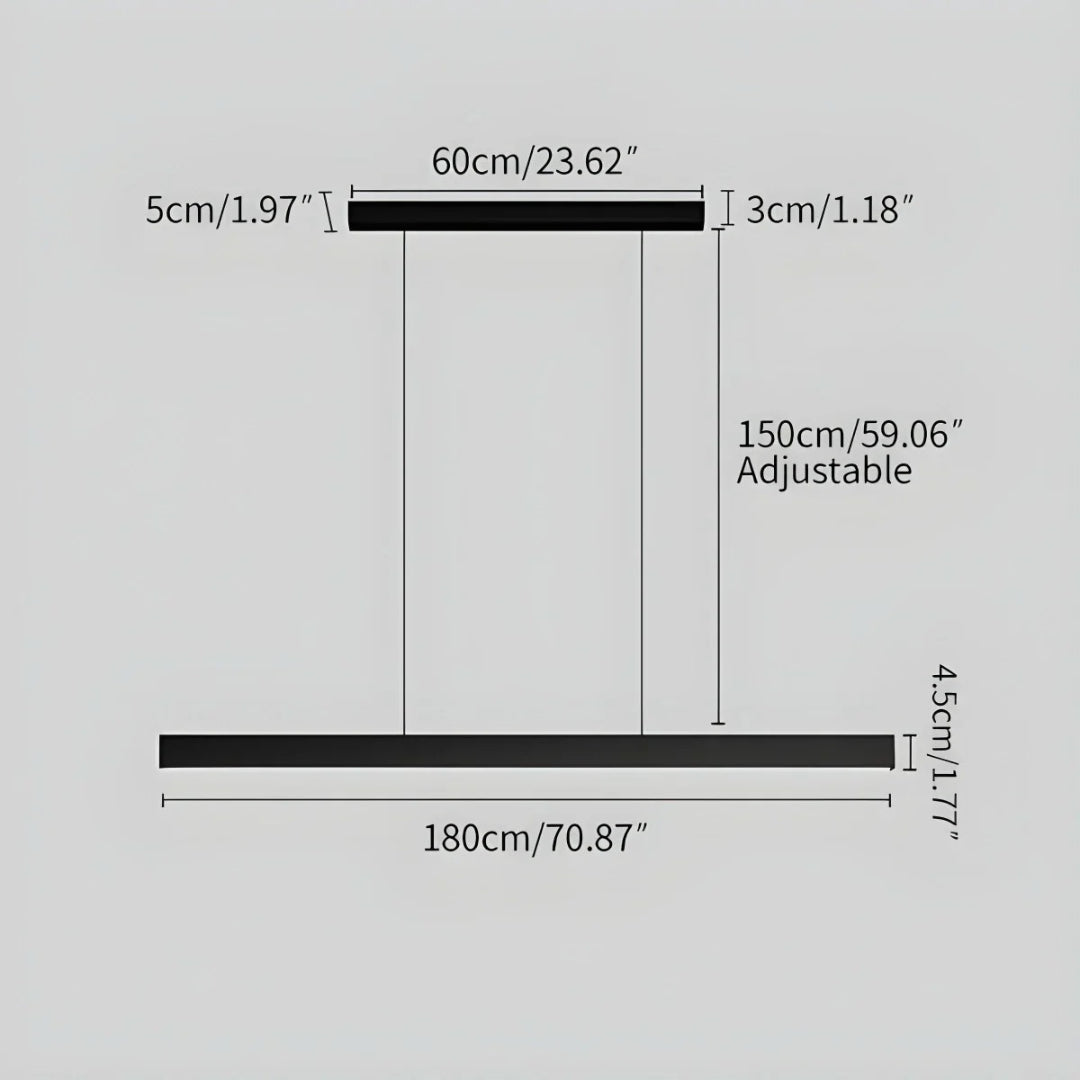 Minimalistische Lineaire LED Hanglamp