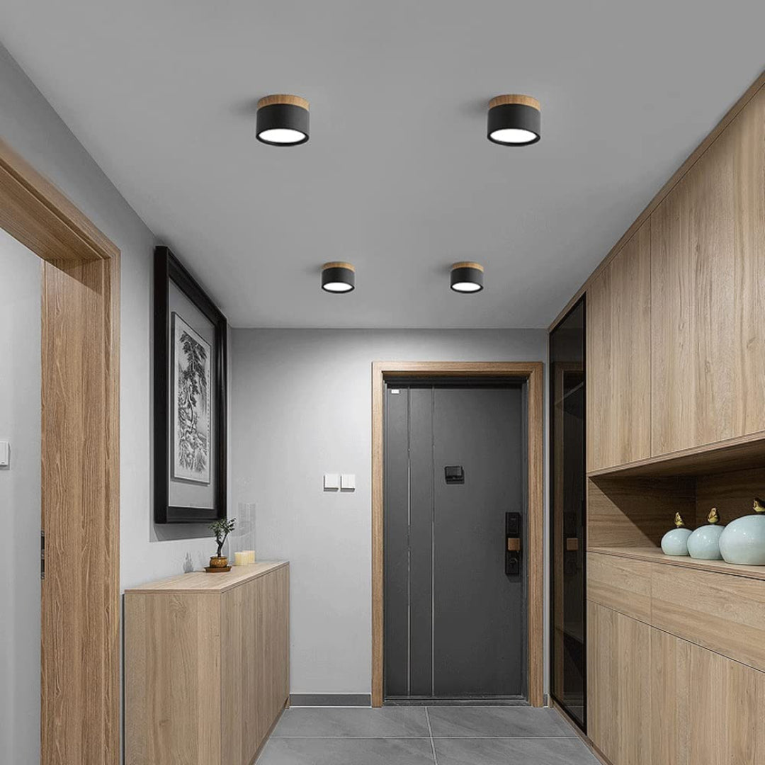 Nordische houten plafondlamp