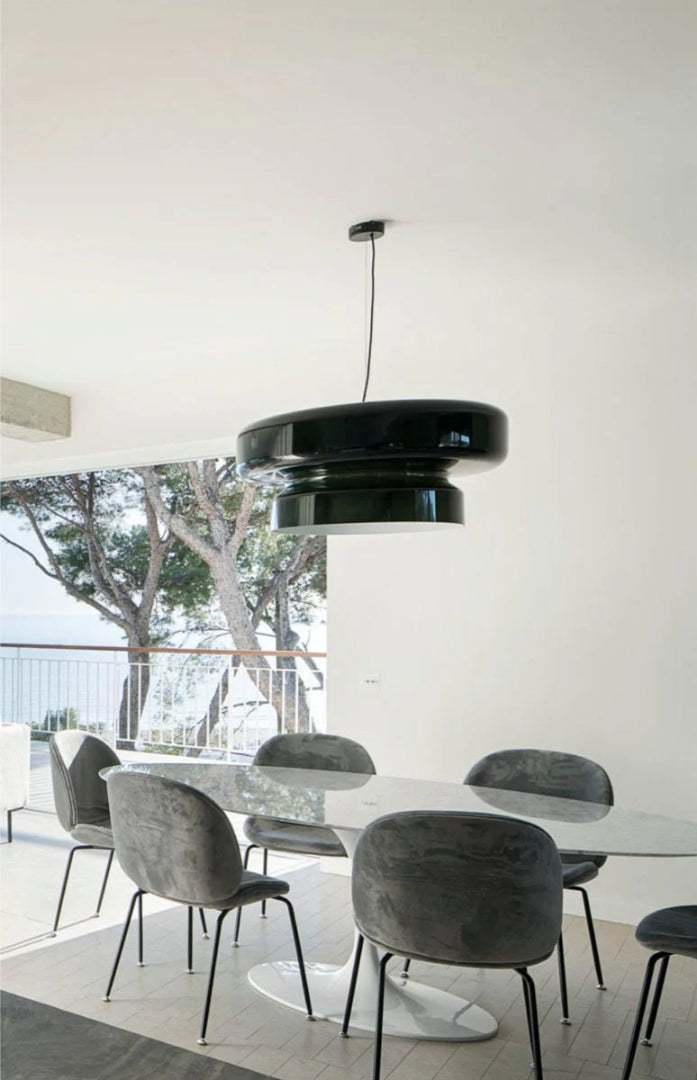 Moderne Amber Glazen Hanglamp