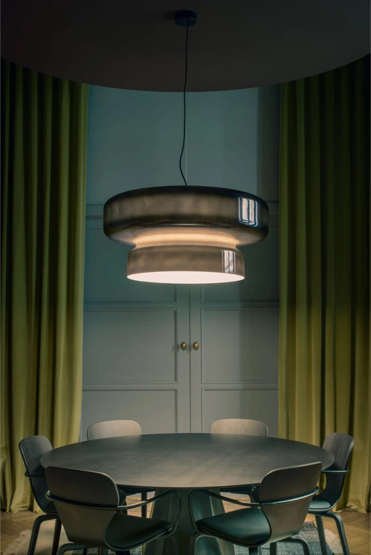 Moderne Amber Glazen Hanglamp