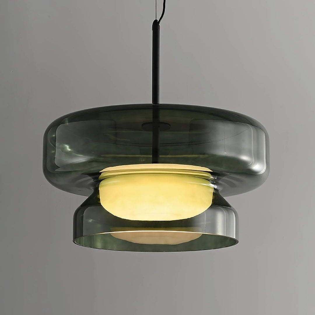 Moderne Amber Glazen Hanglamp