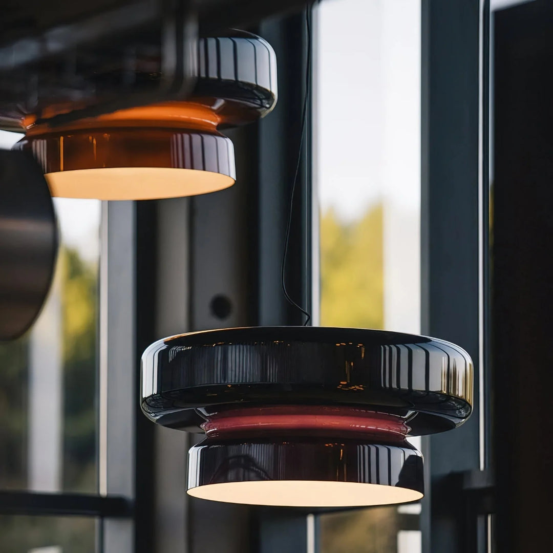 Moderne Amber Glazen Hanglamp