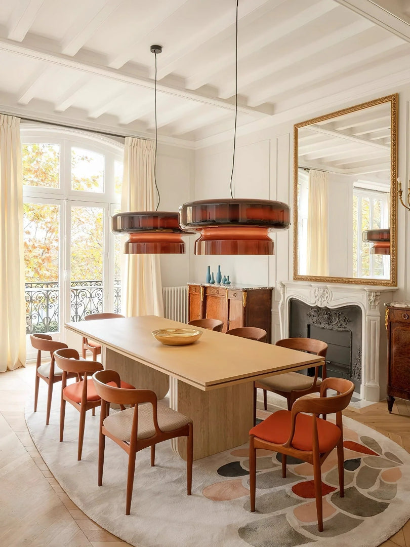 Moderne Amber Glazen Hanglamp