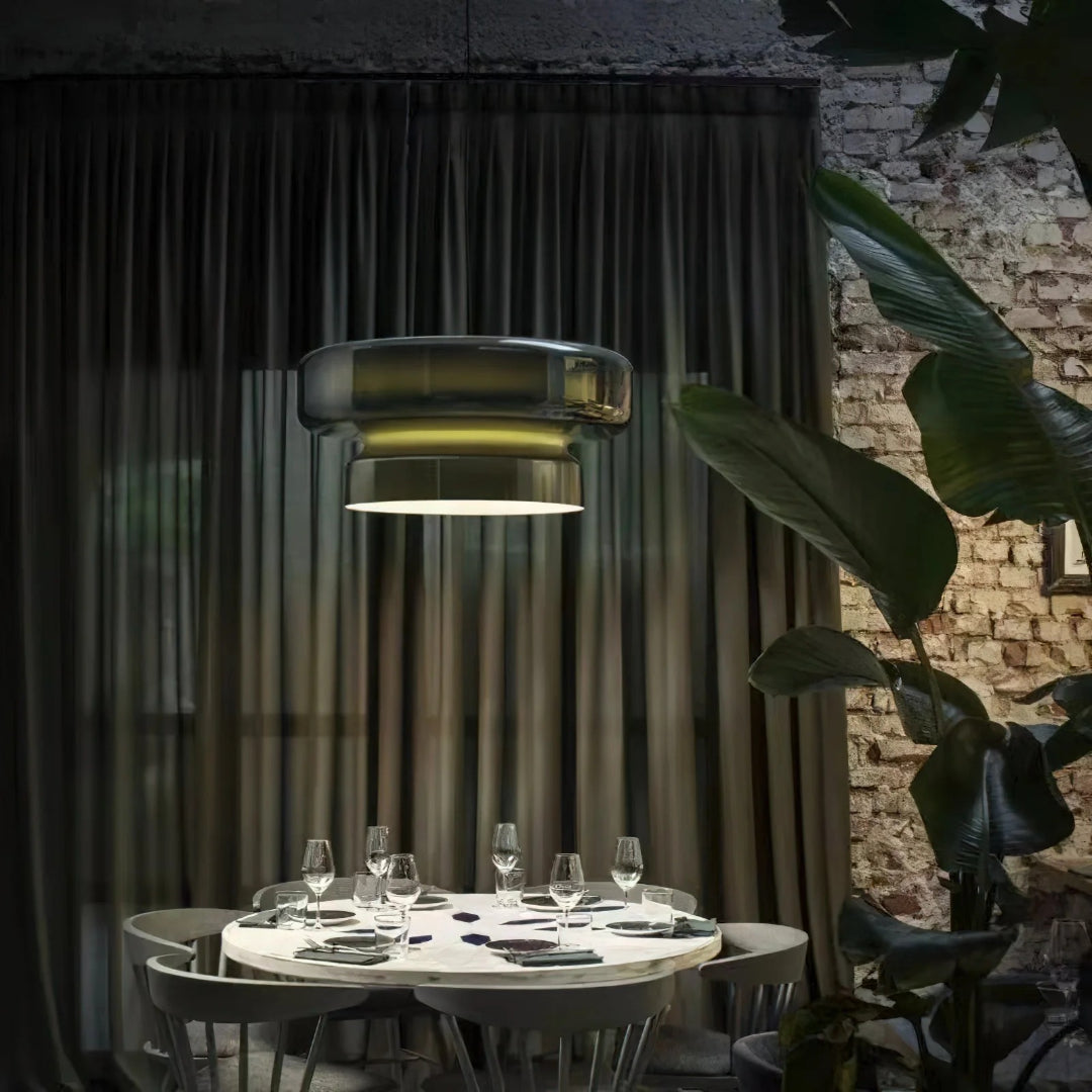 Moderne Amber Glazen Hanglamp