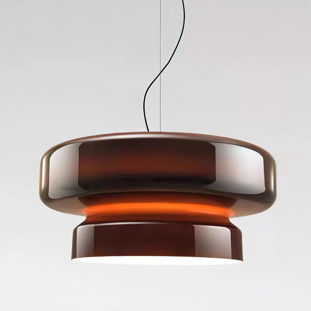 Moderne Amber Glazen Hanglamp