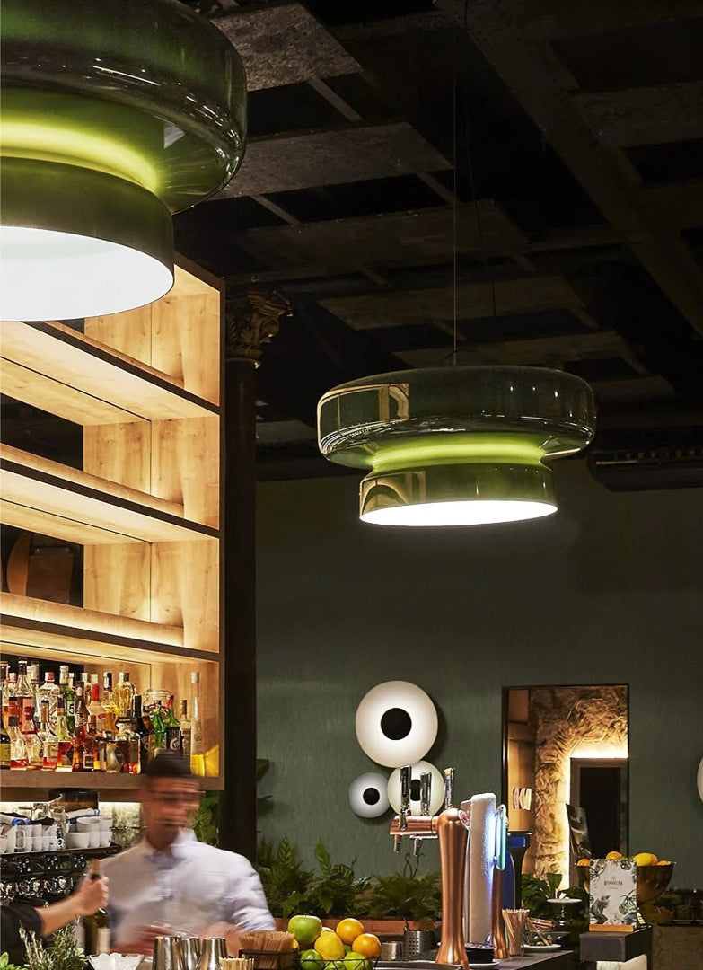 Moderne Amber Glazen Hanglamp