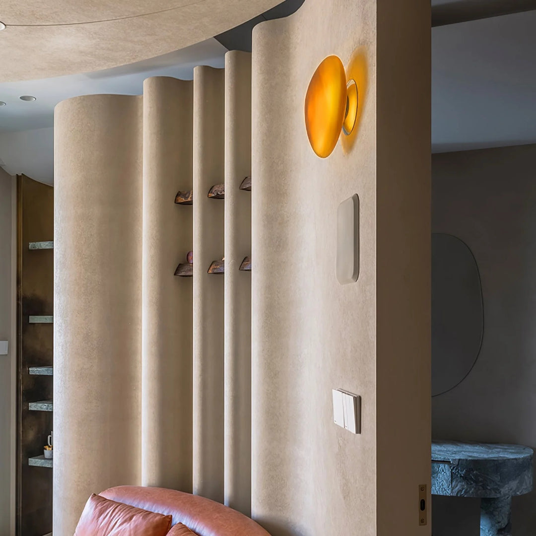 Ovale Glazen Wandlamp