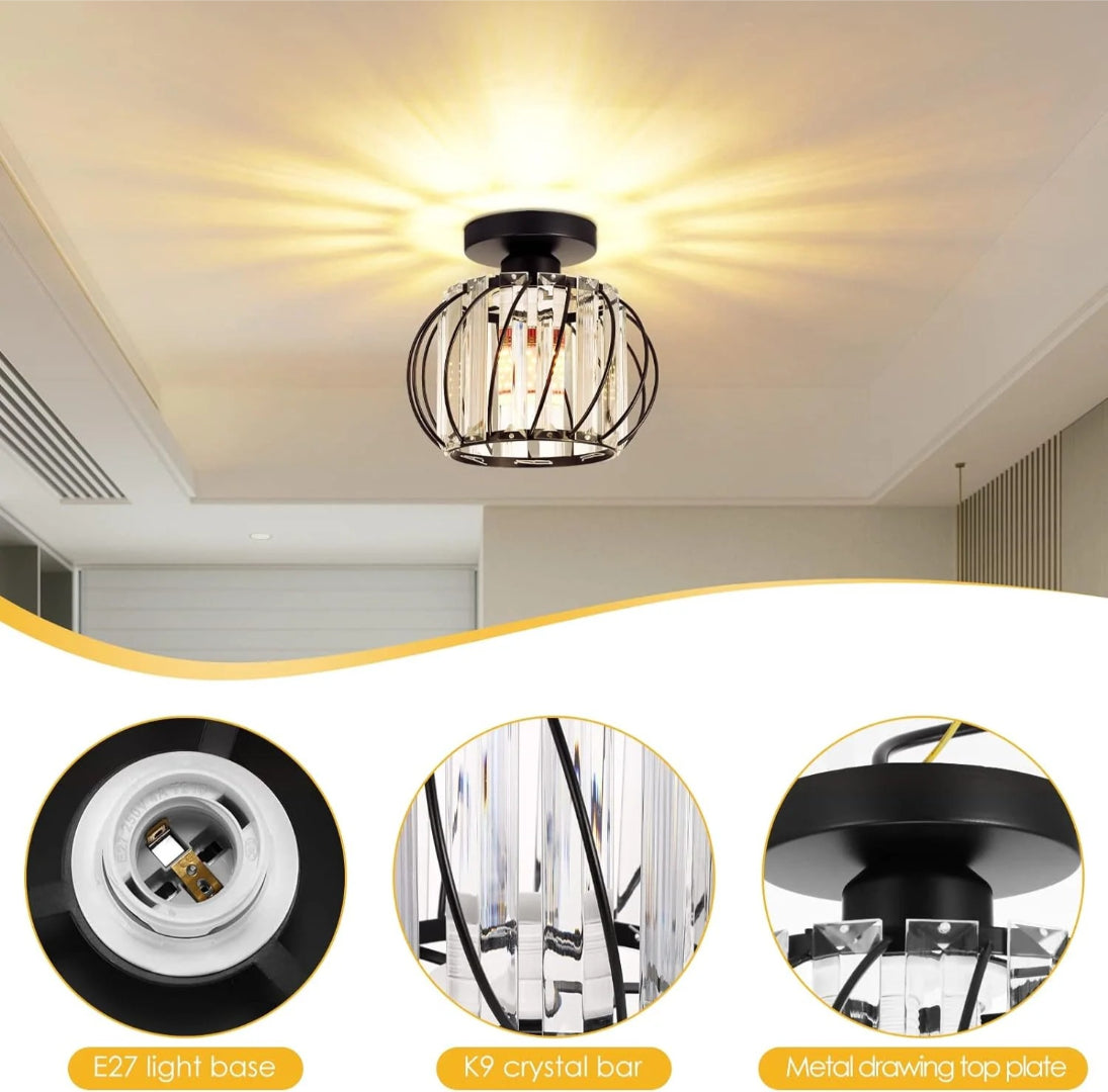 Vintage Kristallen Plafondlamp