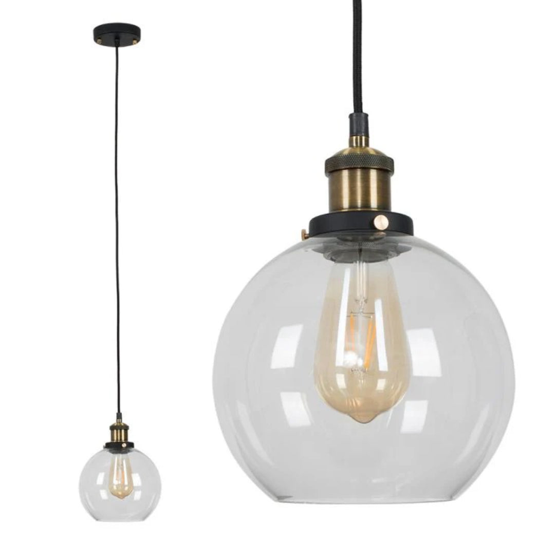 Industriële Glazen Hanglamp